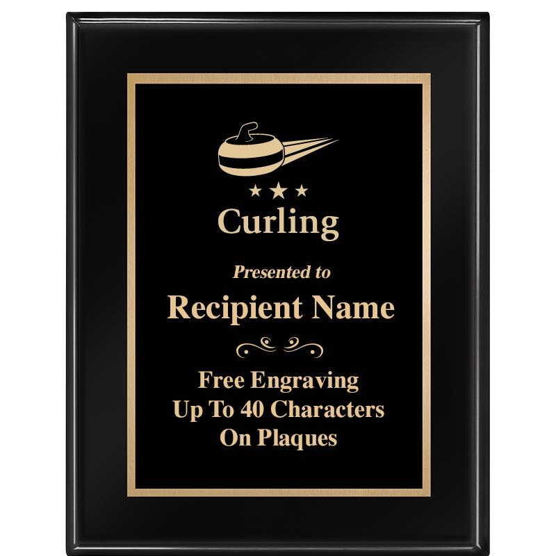 7 X 9 GLOSSED EBONY PLAQUE