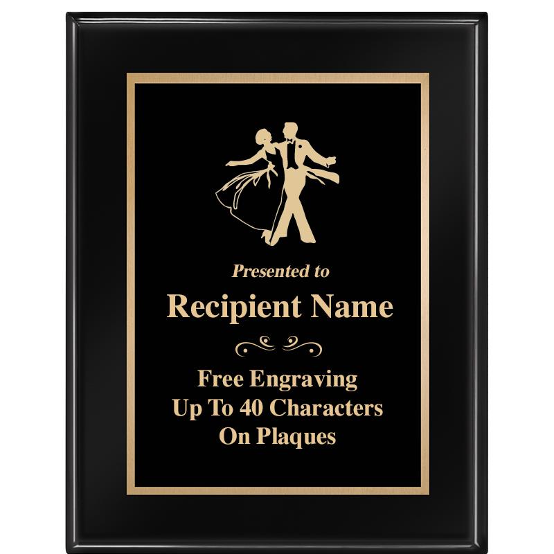 7 X 9 GLOSSED EBONY PLAQUE