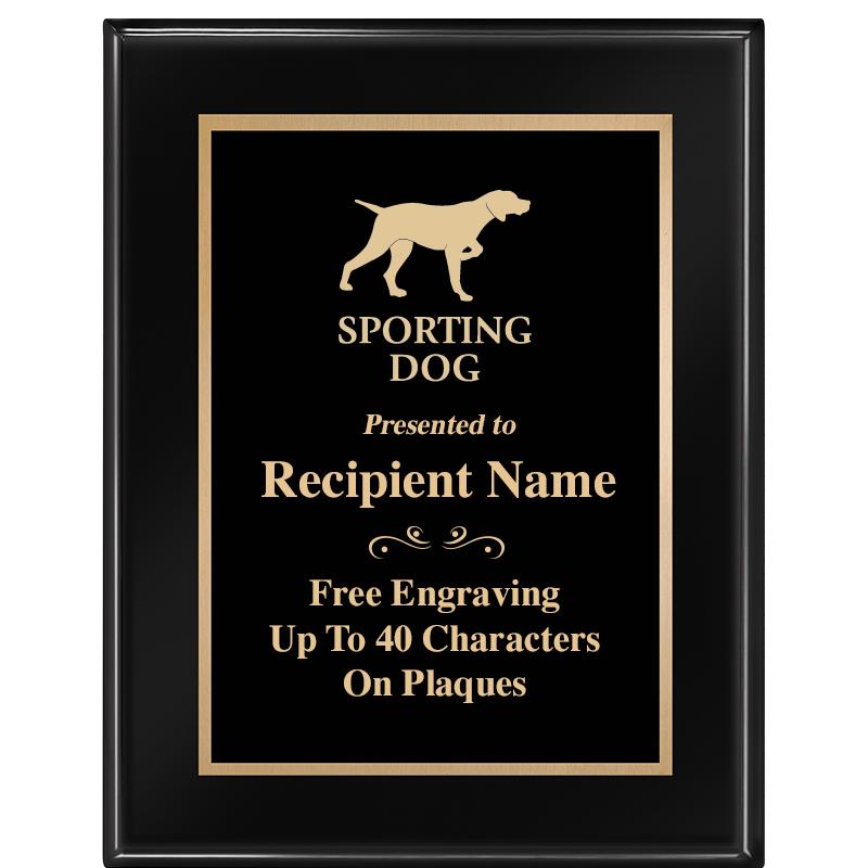 7 X 9 GLOSSED EBONY PLAQUE