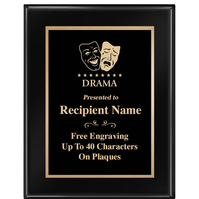 7 X 9 GLOSSED EBONY PLAQUE