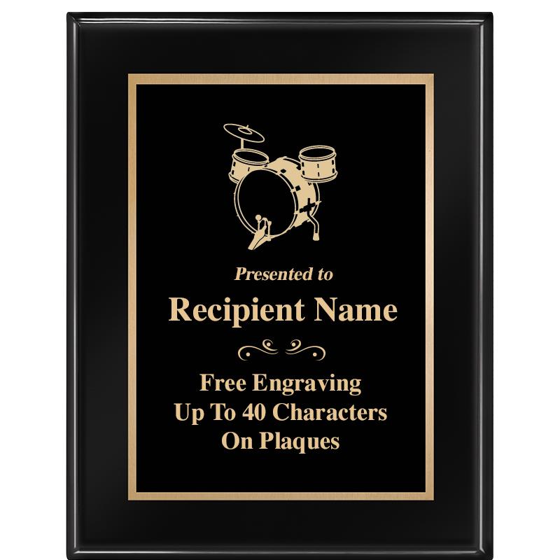7 X 9 GLOSSED EBONY PLAQUE
