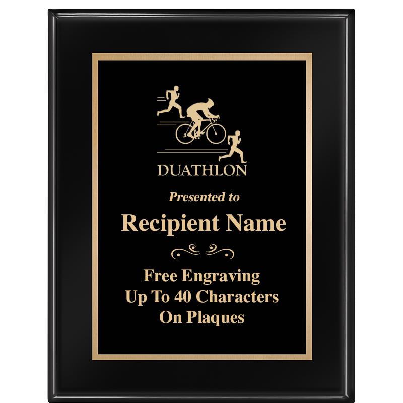 7 X 9 GLOSSED EBONY PLAQUE