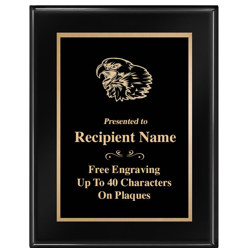 7 X 9 GLOSSED EBONY PLAQUE