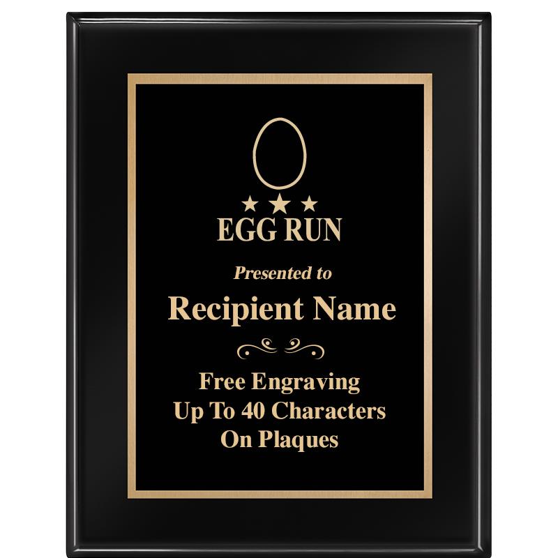 7 X 9 GLOSSED EBONY PLAQUE