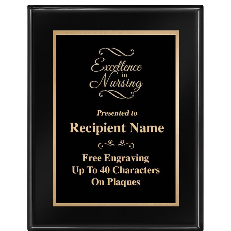 7 X 9 GLOSSED EBONY PLAQUE