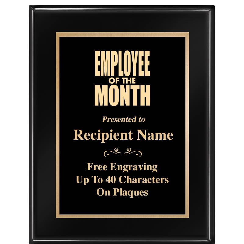 7 X 9 GLOSSED EBONY PLAQUE