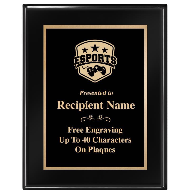 7 X 9 GLOSSED EBONY PLAQUE