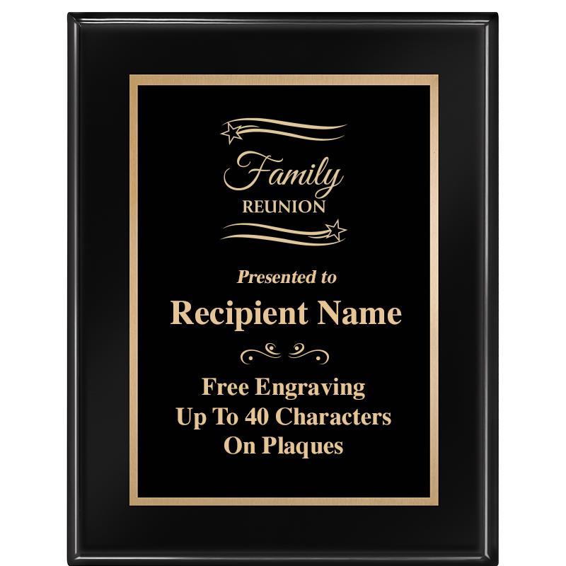 7 X 9 GLOSSED EBONY PLAQUE