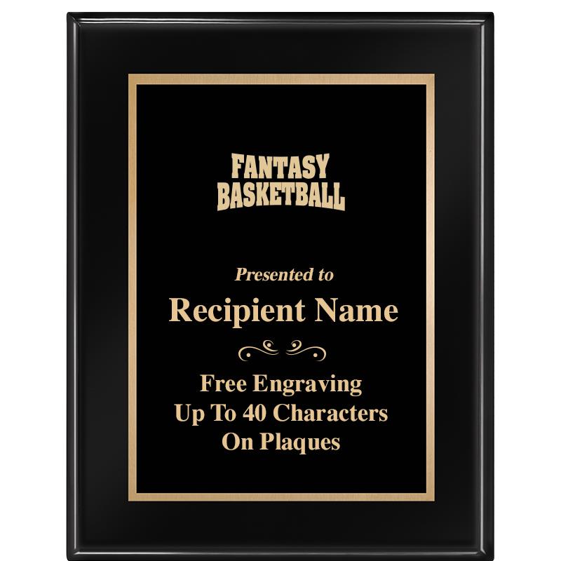 7 X 9 GLOSSED EBONY PLAQUE