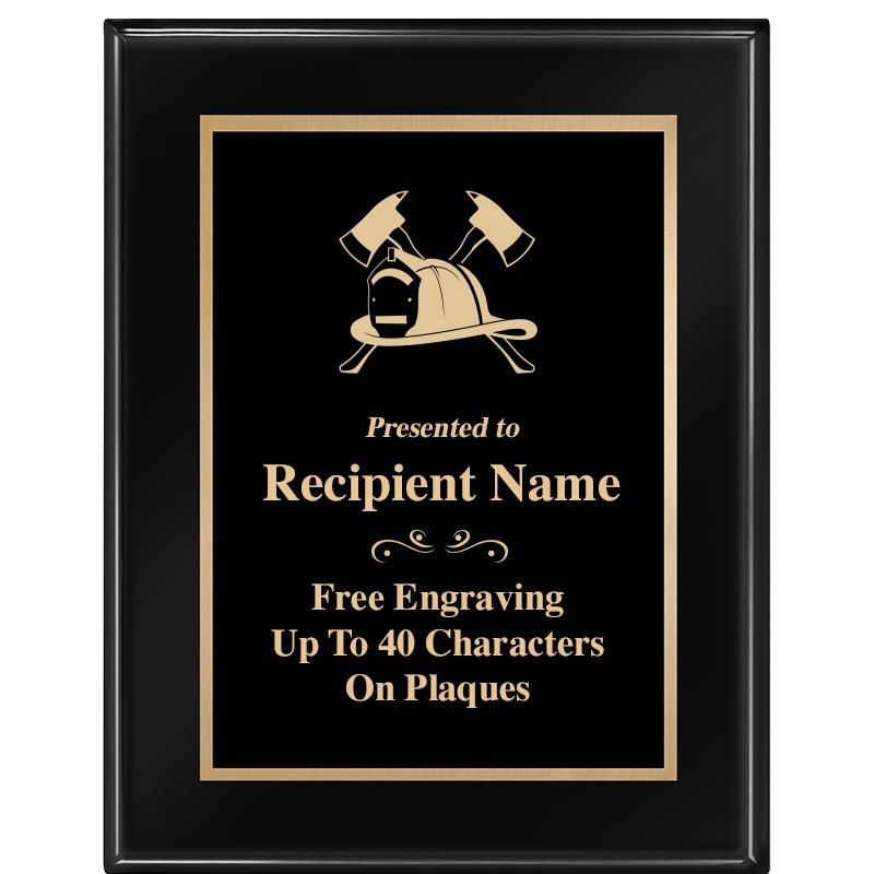 7 X 9 GLOSSED EBONY PLAQUE