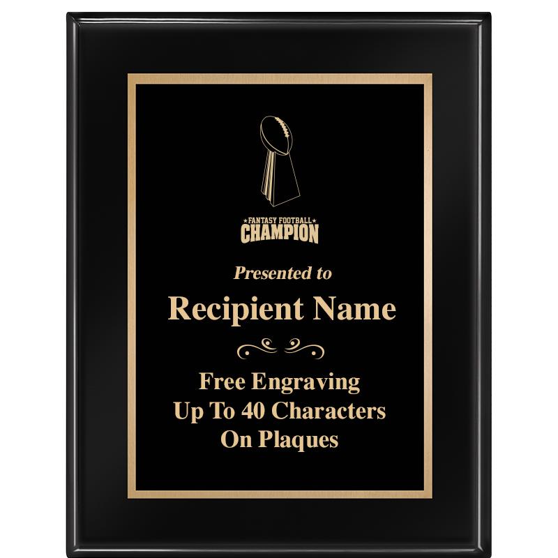 7 X 9 GLOSSED EBONY PLAQUE