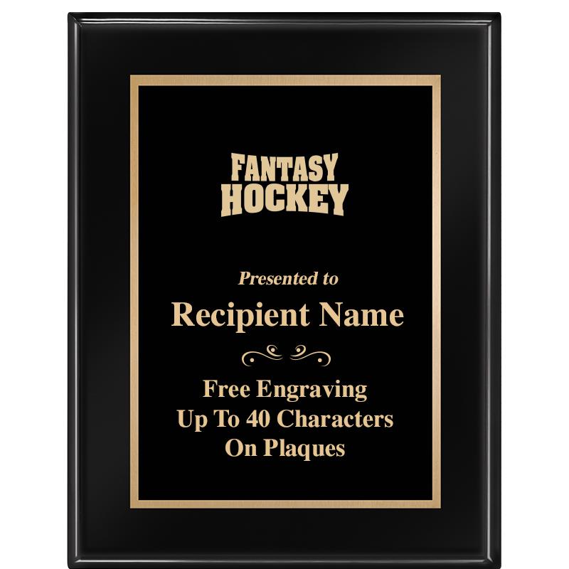 7 X 9 GLOSSED EBONY PLAQUE