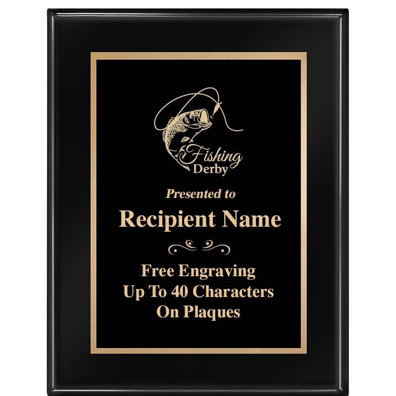 7 X 9 GLOSSED EBONY PLAQUE