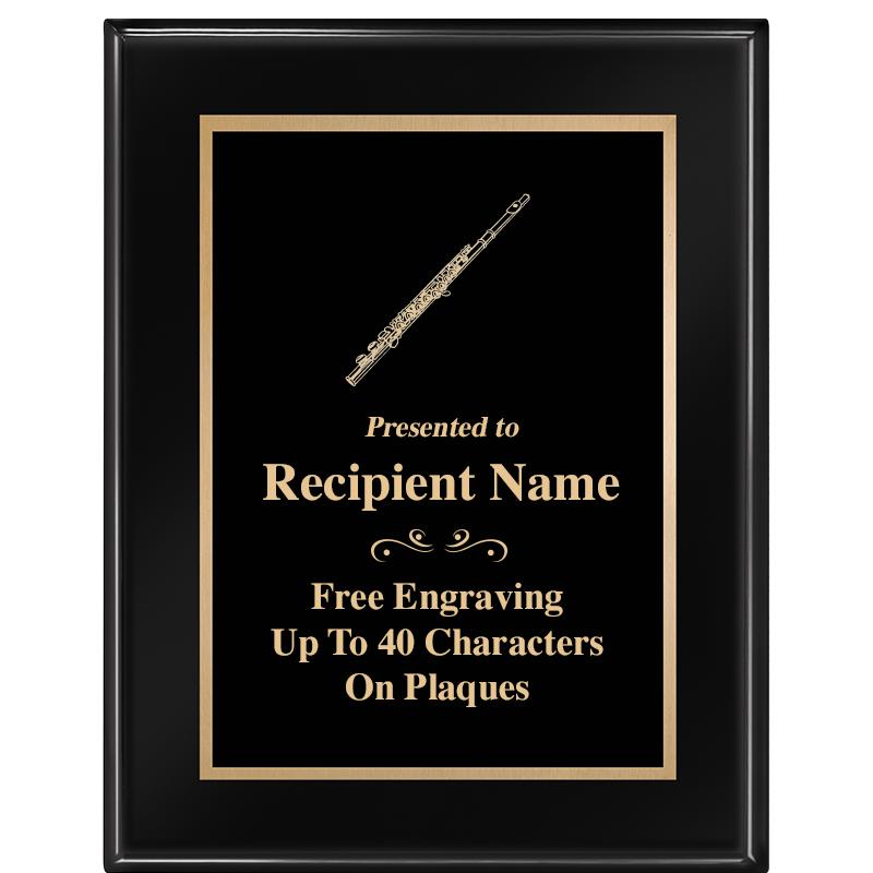 7 X 9 GLOSSED EBONY PLAQUE