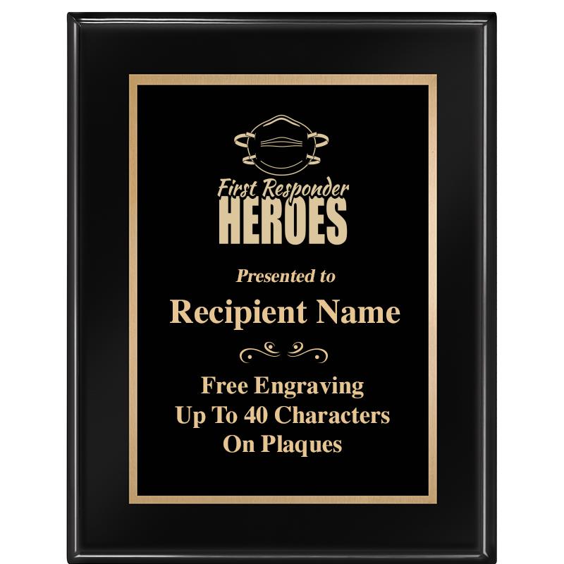 7 X 9 GLOSSED EBONY PLAQUE