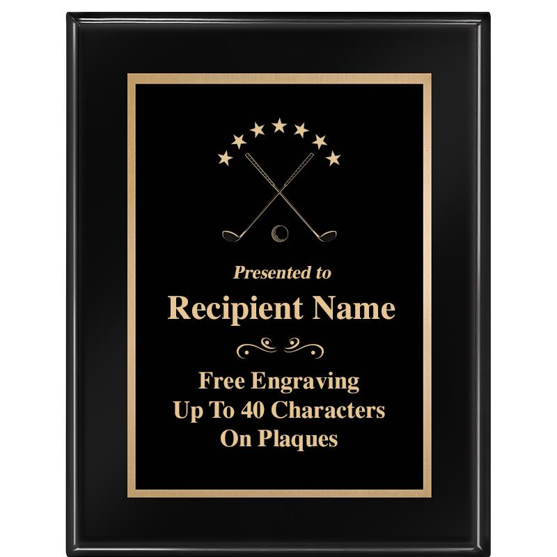 7 X 9 GLOSSED EBONY PLAQUE