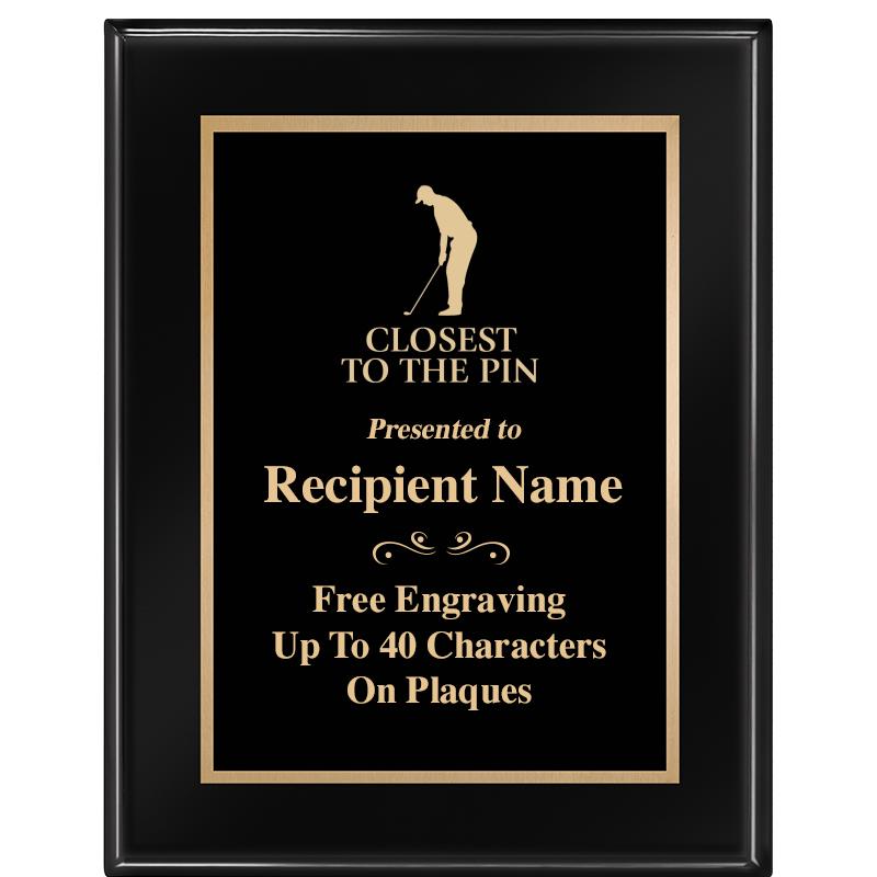 7 X 9 GLOSSED EBONY PLAQUE