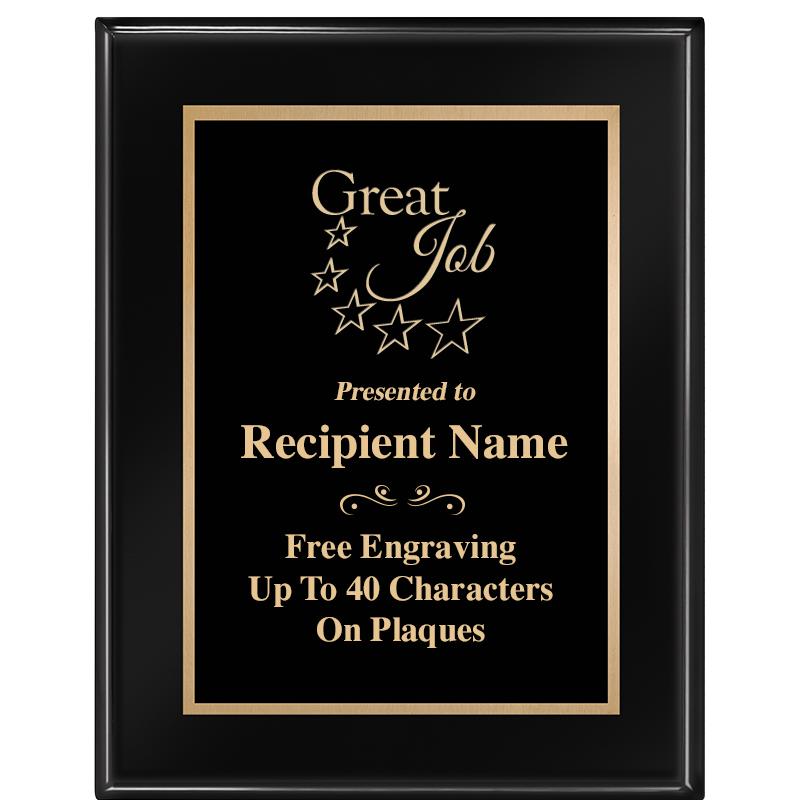 7 X 9 GLOSSED EBONY PLAQUE