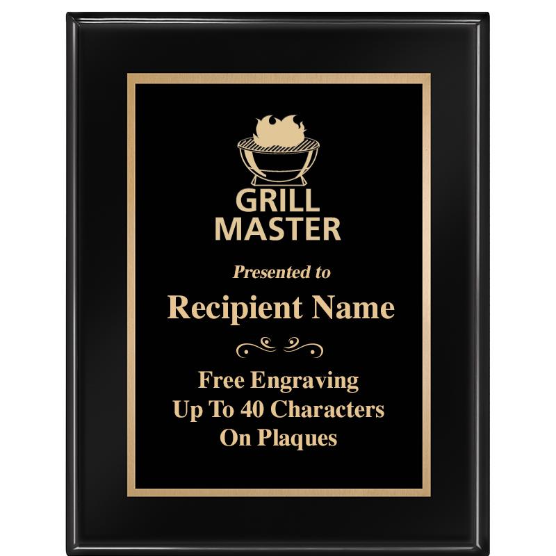 7 X 9 GLOSSED EBONY PLAQUE