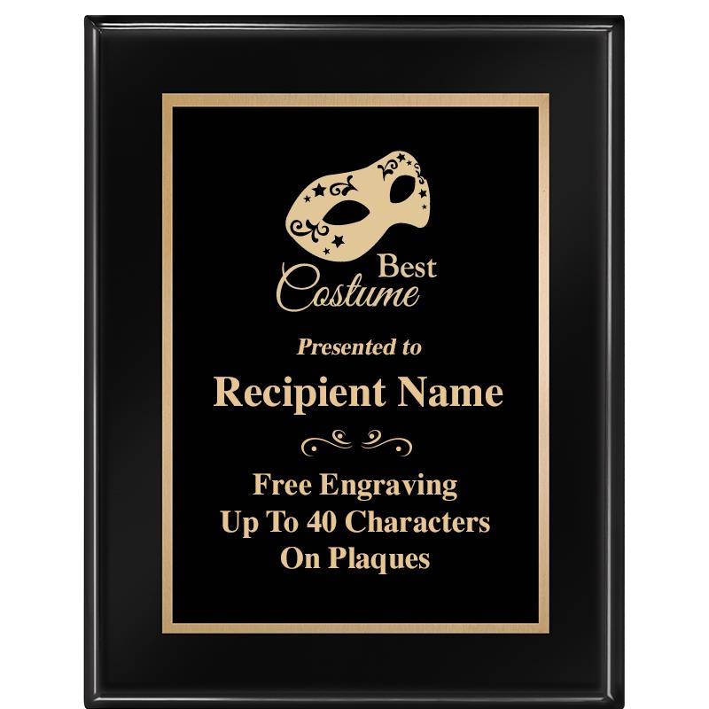 7 X 9 GLOSSED EBONY PLAQUE