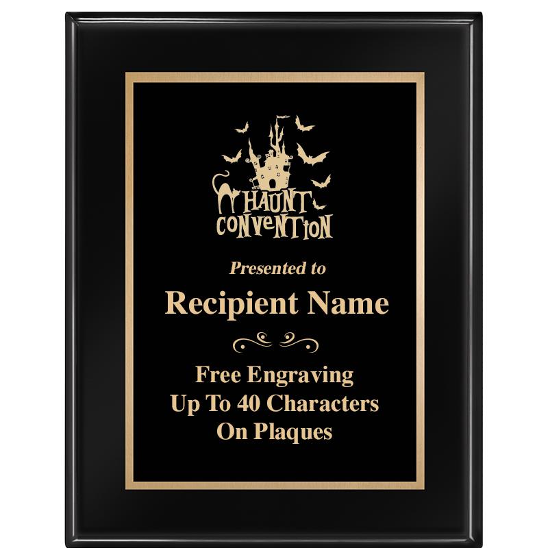 7 X 9 GLOSSED EBONY PLAQUE