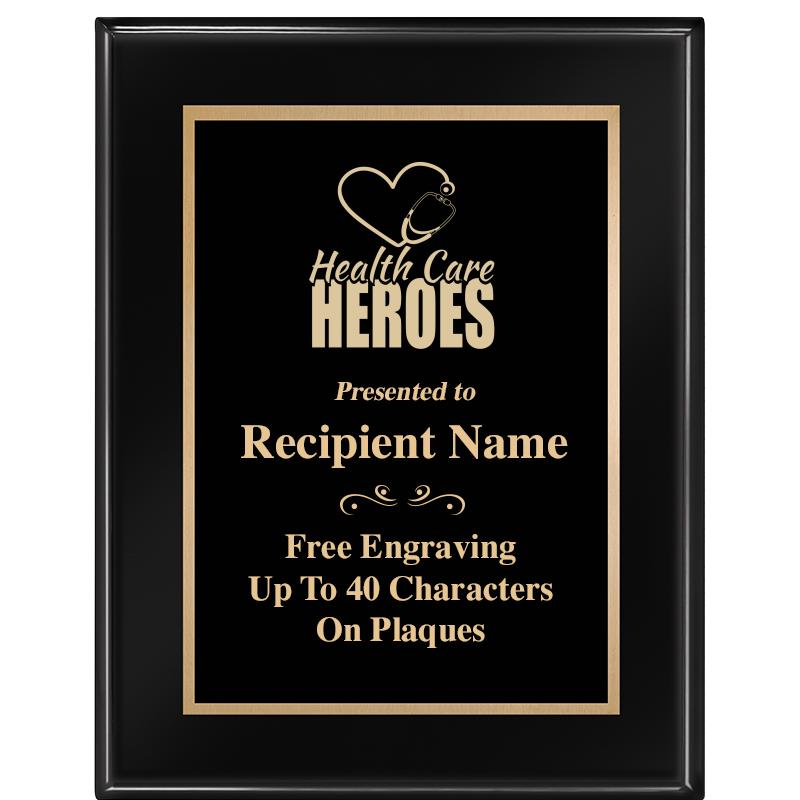 7 X 9 GLOSSED EBONY PLAQUE
