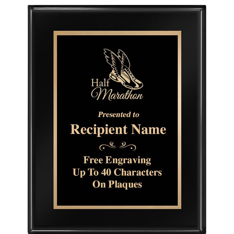7 X 9 GLOSSED EBONY PLAQUE