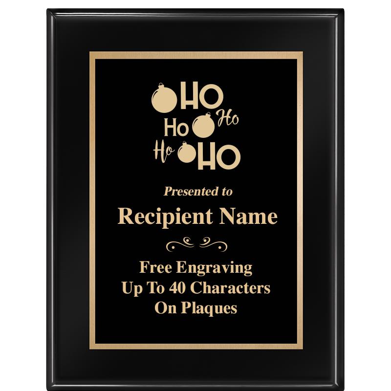 7 X 9 GLOSSED EBONY PLAQUE