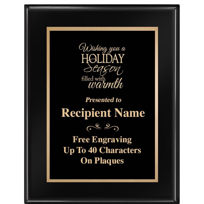 7 X 9 GLOSSED EBONY PLAQUE