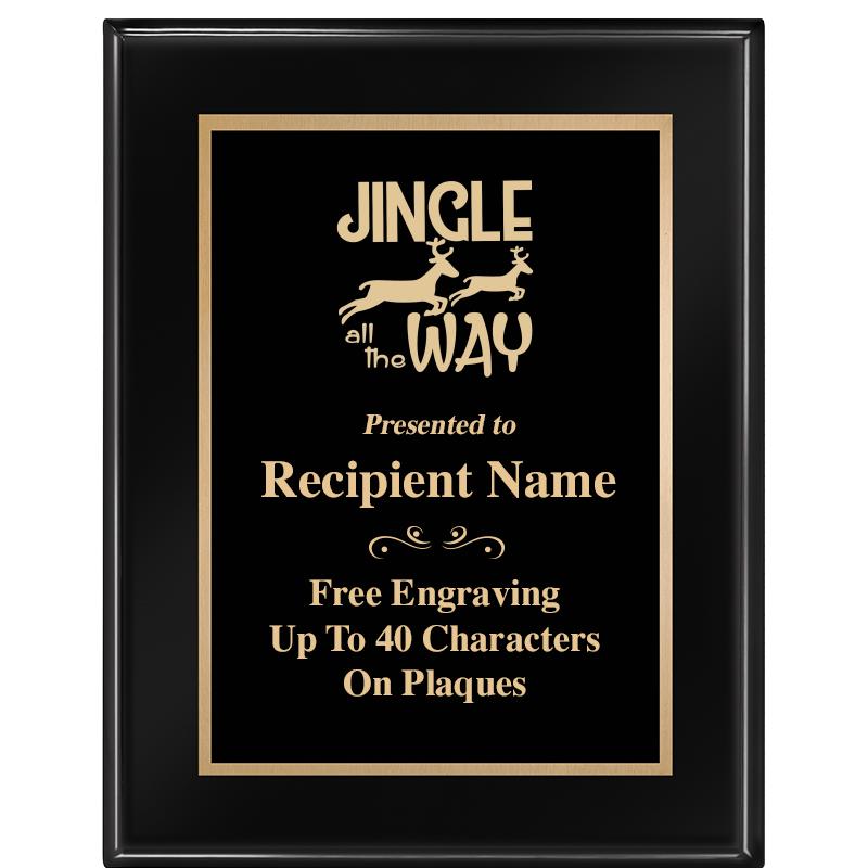 7 X 9 GLOSSED EBONY PLAQUE