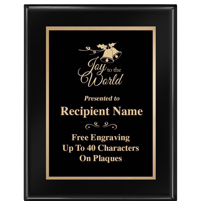 7 X 9 GLOSSED EBONY PLAQUE
