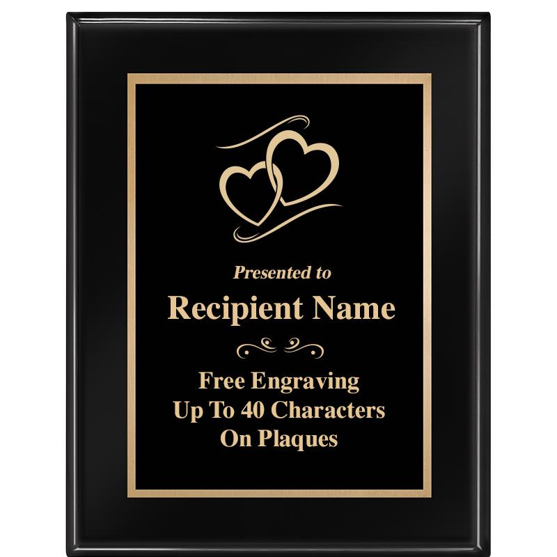 7 X 9 GLOSSED EBONY PLAQUE