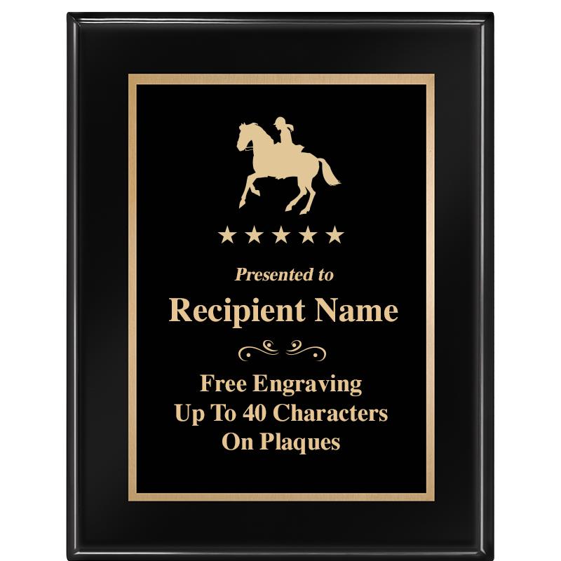 7 X 9 GLOSSED EBONY PLAQUE