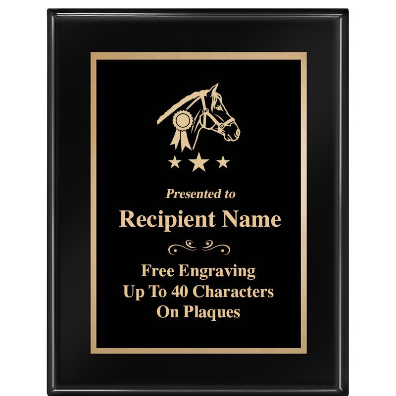 7 X 9 GLOSSED EBONY PLAQUE