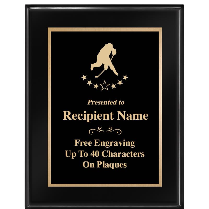 7 X 9 GLOSSED EBONY PLAQUE