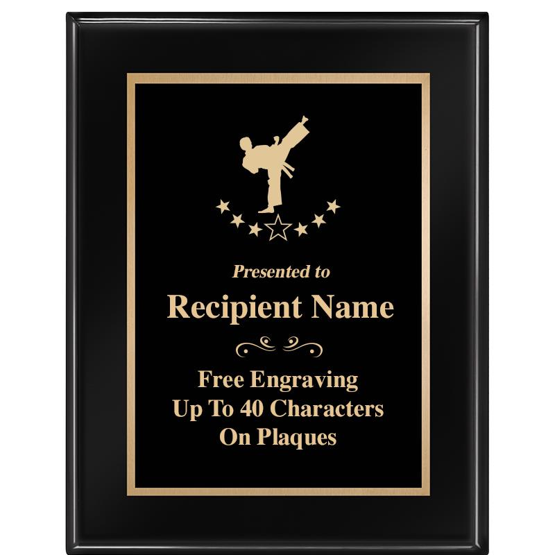 7 X 9 GLOSSED EBONY PLAQUE
