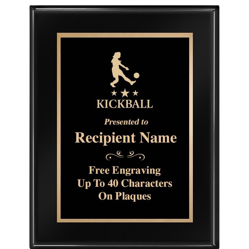 7 X 9 GLOSSED EBONY PLAQUE