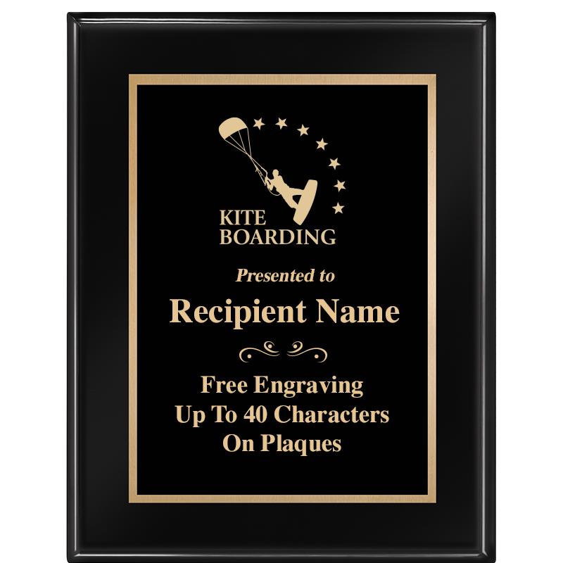 7 X 9 GLOSSED EBONY PLAQUE