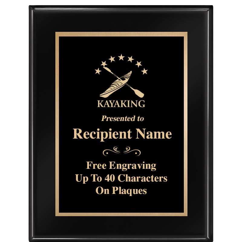 7 X 9 GLOSSED EBONY PLAQUE