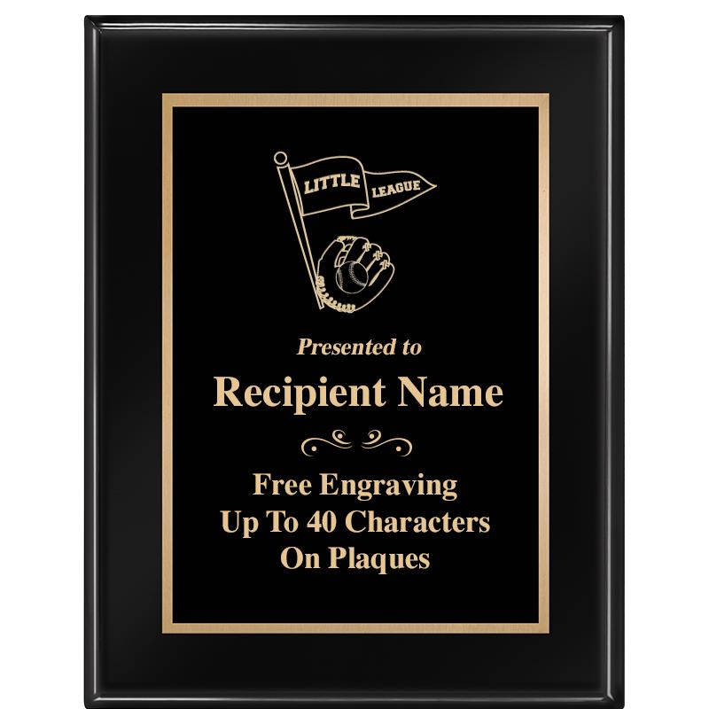 7 X 9 GLOSSED EBONY PLAQUE