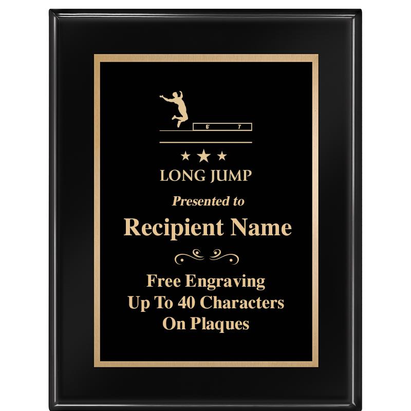 7 X 9 GLOSSED EBONY PLAQUE