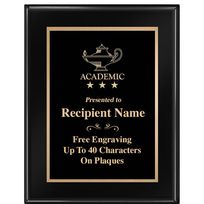 7 X 9 GLOSSED EBONY PLAQUE