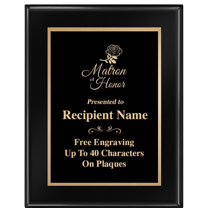 7 X 9 GLOSSED EBONY PLAQUE