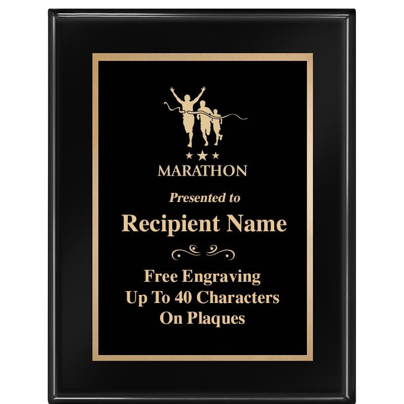 7 X 9 GLOSSED EBONY PLAQUE