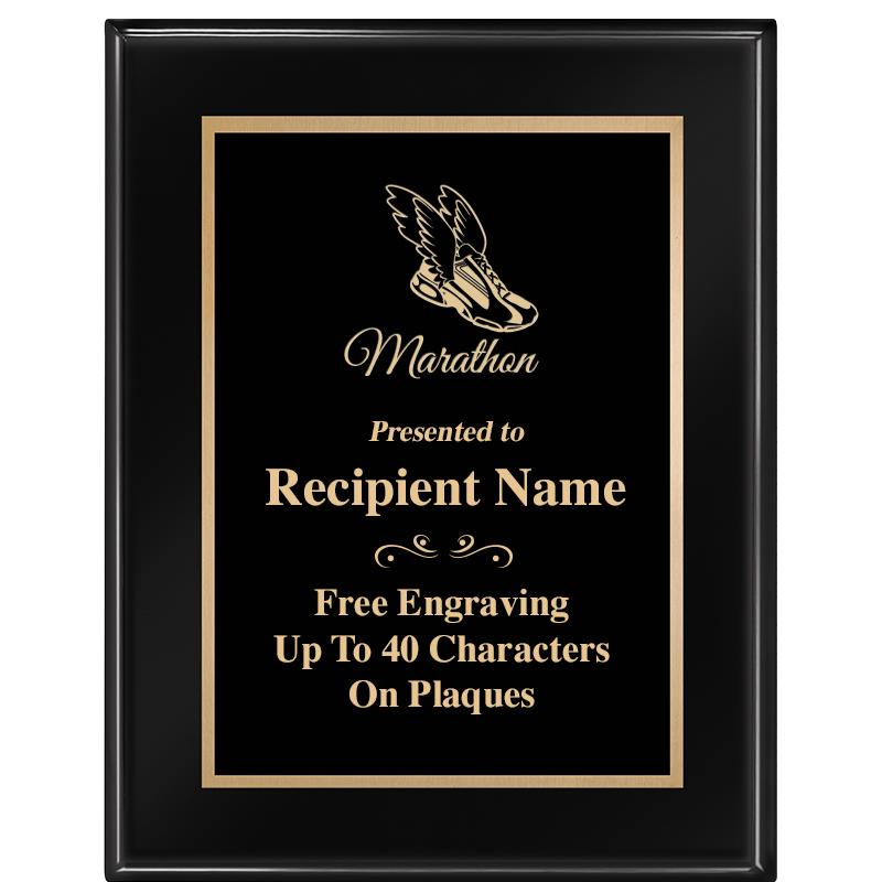 7 X 9 GLOSSED EBONY PLAQUE