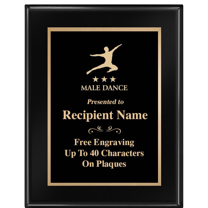 7 X 9 GLOSSED EBONY PLAQUE