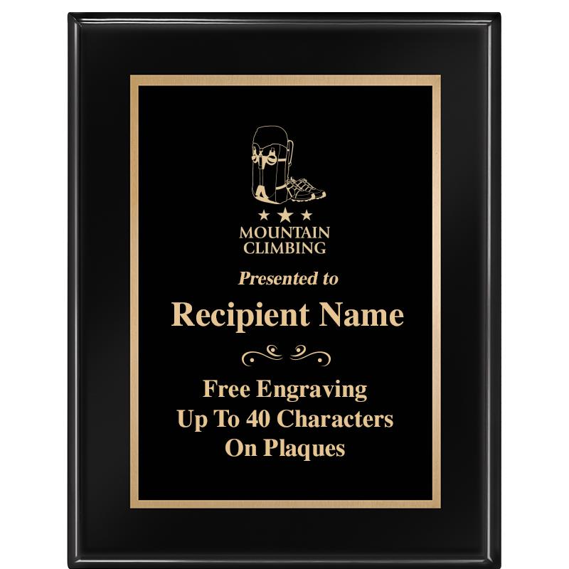 7 X 9 GLOSSED EBONY PLAQUE