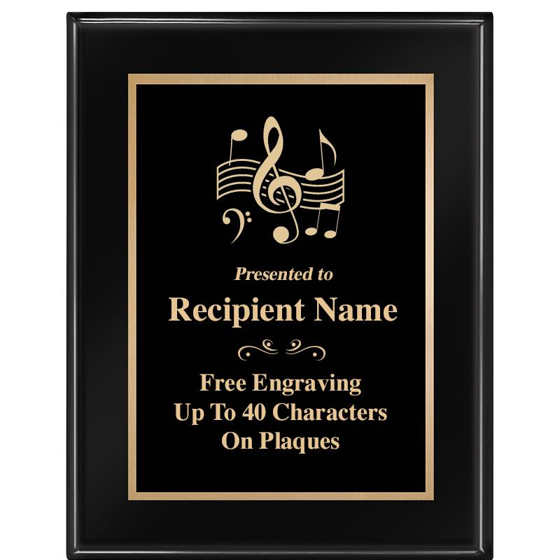 7 X 9 GLOSSED EBONY PLAQUE