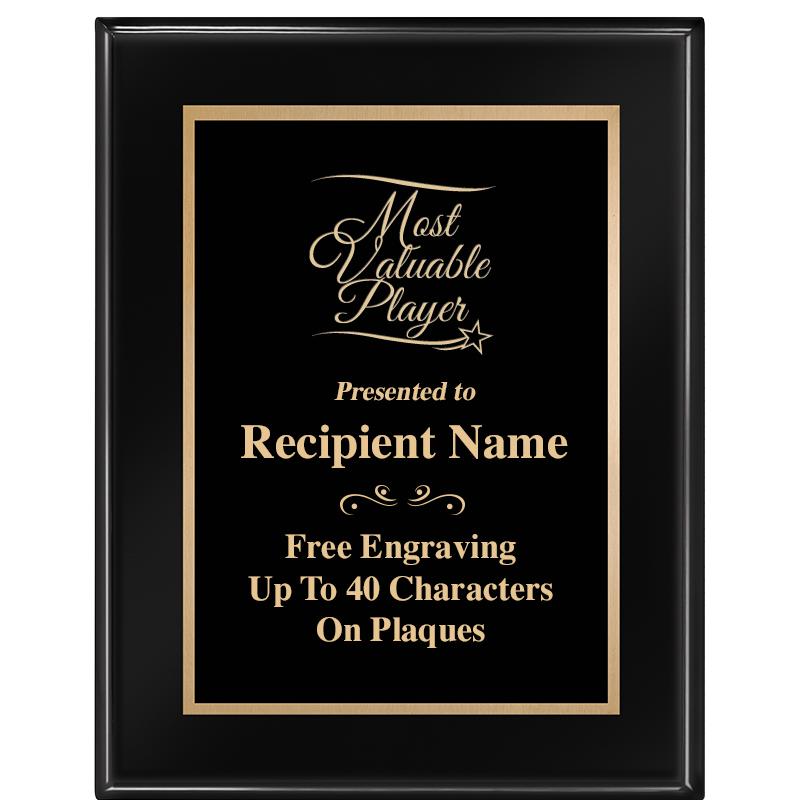 7 X 9 GLOSSED EBONY PLAQUE