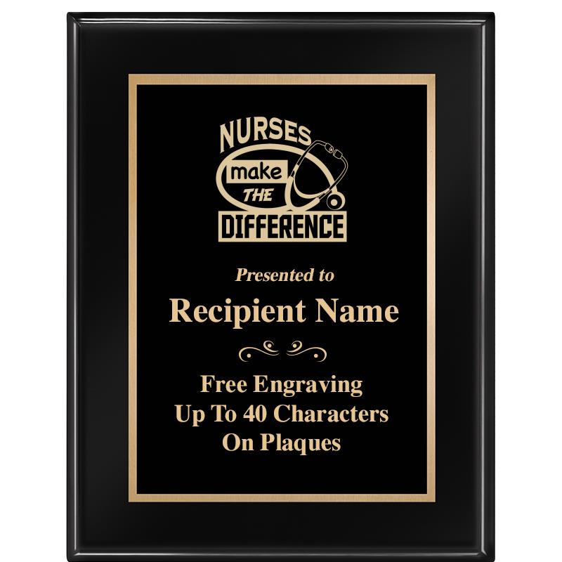7 X 9 GLOSSED EBONY PLAQUE